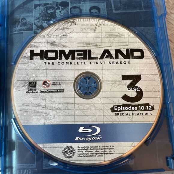 Homeland: The Complete First Season (Blu-ray, 2012, 3-Disc Set) Claire Danes - Picture 8 of 14